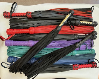 Leather Flogger, Spanking Whip, Heavy Flogger, Suede Handmade Tool for Cosplay & Halloween Party.