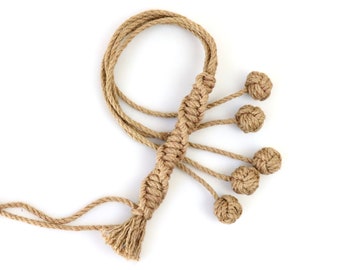 Jute Floggers, Shibari jute Ropes floggers, 5 tail cat floggers, handmade.