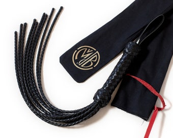 Floggers Catonine Leather braided Whips 9 tails handmade.