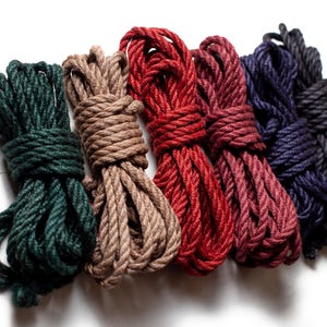 Shibari Juteseil, Shibari Jute Kit 4stk, Unverarbeitetes Seil, 26,25 ft 0,31 x 8 m (8 mm), handgefertigtes Bondageseil.