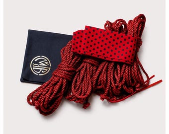 Shibari Jute Rope Kit - Set of 4pcs, 26.25ft Each, 0.24in Diameter, Handmade Bondage