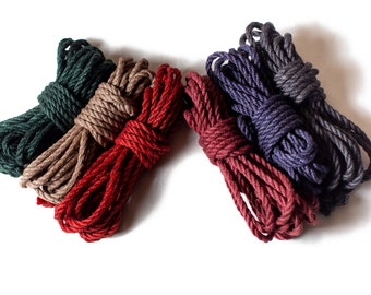 Shibari Jute Rope Set – 3pcs 26ft, 8mm Natural Jute with Case