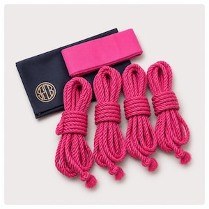 Shibari Jute Rope Kit - Set of 4pcs, 26.25ft Each, 0.24in Diameter, Handmade Bondage