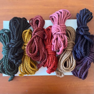 Corda di iuta Shibari, corda di iuta per sospensione 0,31 pollici 8 mm 26,25 piedi 0,31 pollici 8 m (8 mm) fatta a mano.
