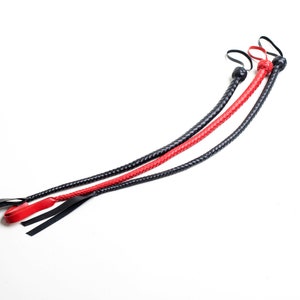 Handmade Leather Whip, Flexible Snake Handle Quirt, Unique Impact Tool.