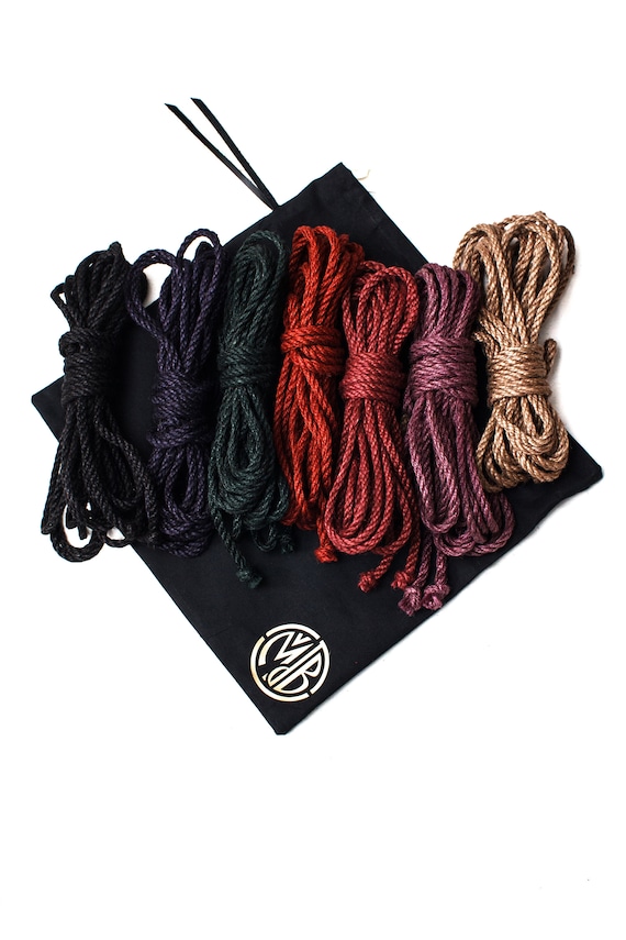 Shibari Jute Rope Kit - Set of 4pcs, 26.25ft Each, 0.24in Diameter, Handmade Bondage