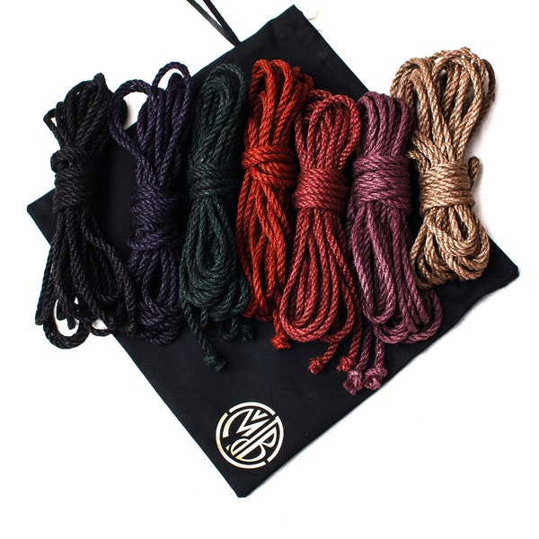 Shibari Rope Kit 4pc 26 '∅, 24 ", 4x8m6mm, kit bondage shibari, corda Iuta 8m, kinbaku, corda shibari, gioco bondage bdsm