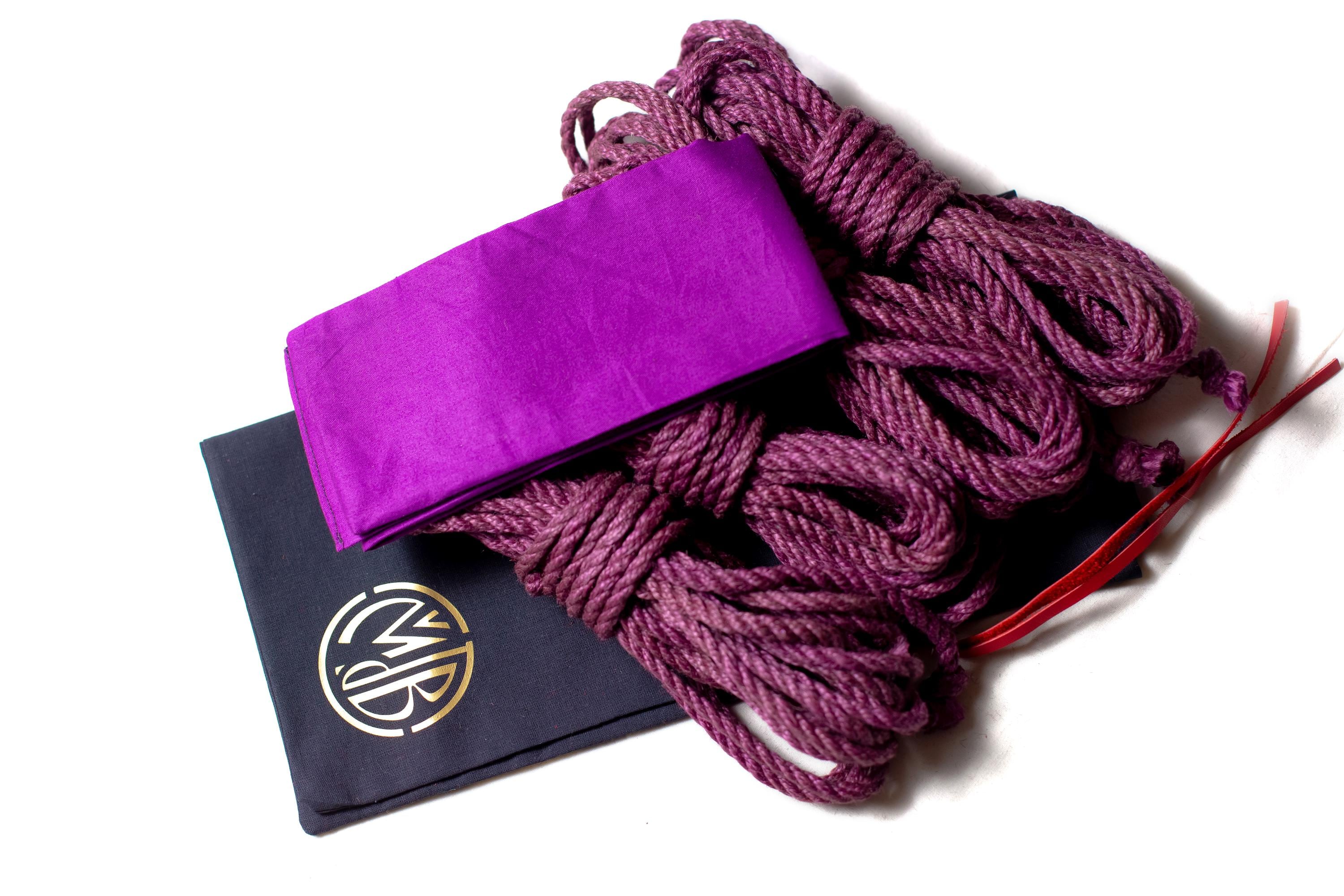 Corde En Coton Polyvalente – 4 X 10 M, 8 Mm, Couleurs Noir/rouge/rose/violet
