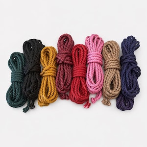 Shibari Jute Rope 8mm, 26ft Natural Rope, Handmade Kinbaku Line