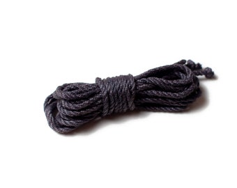 Shibari, Jute Ropes, Bondage Rope 26.25ft 0.24in Black,  Handmade