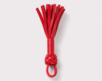 Leather Flogger Charm Handmade.