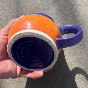 Purple and Orange Unique Mug Handmade image 4