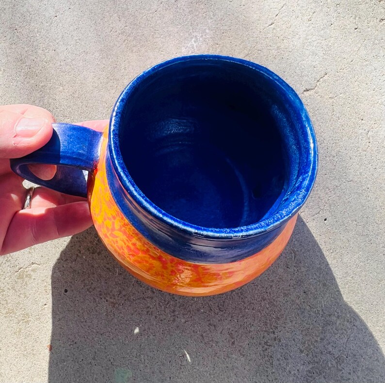 Purple and Orange Unique Mug Handmade image 2