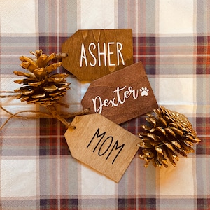 Personalized Wood Stocking Tags | Gift Tags