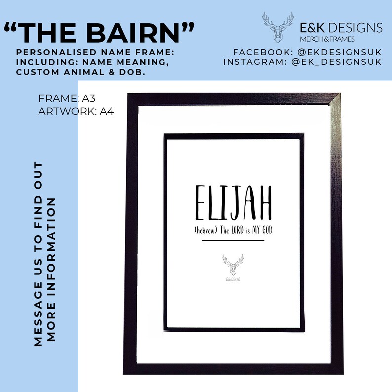 Personalised Baby Name Meaning Frame Image 0