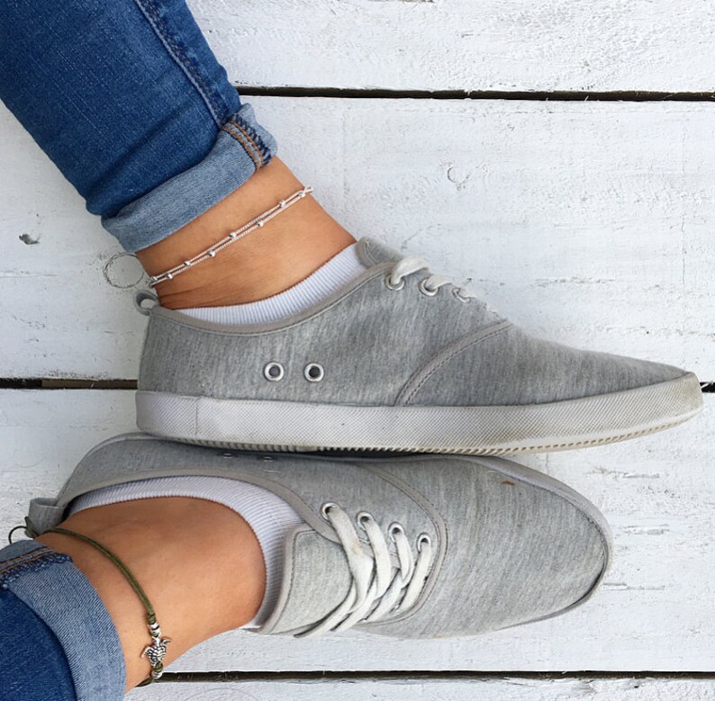 Silver beaded anklet Silver anklet bracelet beaded ankle image 2