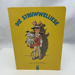 Libro antiguo de cartón Die Struwwelliese en alemán inspirado en Struwwelpeter