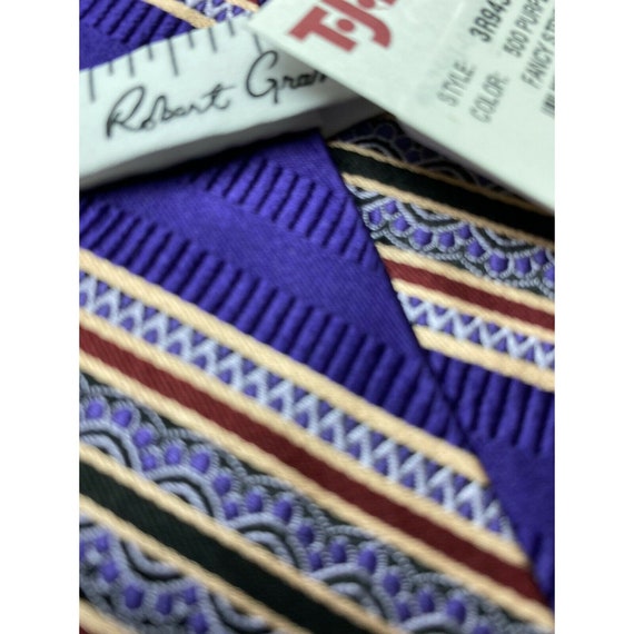 Robert Graham Stripe Royal Purple Classic Tie - image 2