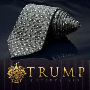 Donald J. Trump 100% SILK  Black Geometric 60” TIE
