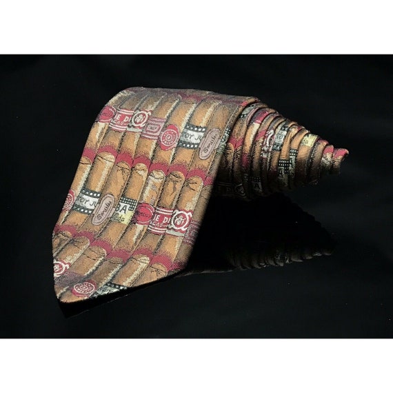 ROBERT TALBOTT Tobacco Lounge Bar Luxury Silk Tie