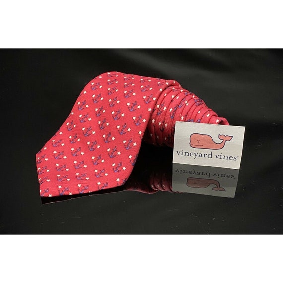 Vineyard Vines Boys Anchor Red Blue Tie - image 1