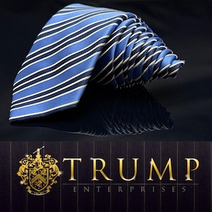 Donald J. Trump Men’s Tie Blue Striped Width 3” Length 60”