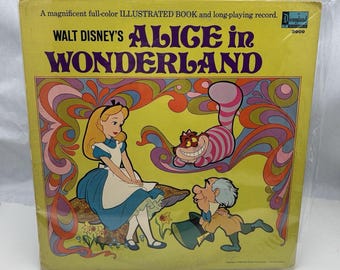 1969 Disney Alice In Wonderland Vinyl Record Booklet Disneyland Records