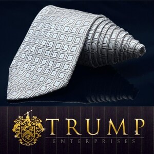 Donald J. Trump Men&#39;s Tie Beige/Geometric WIDTH 3.7/8&quot; LENGTH 59”