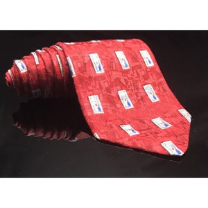 Robert Talbott Studio Red Geometric SILK Neck Tie Mad in USA