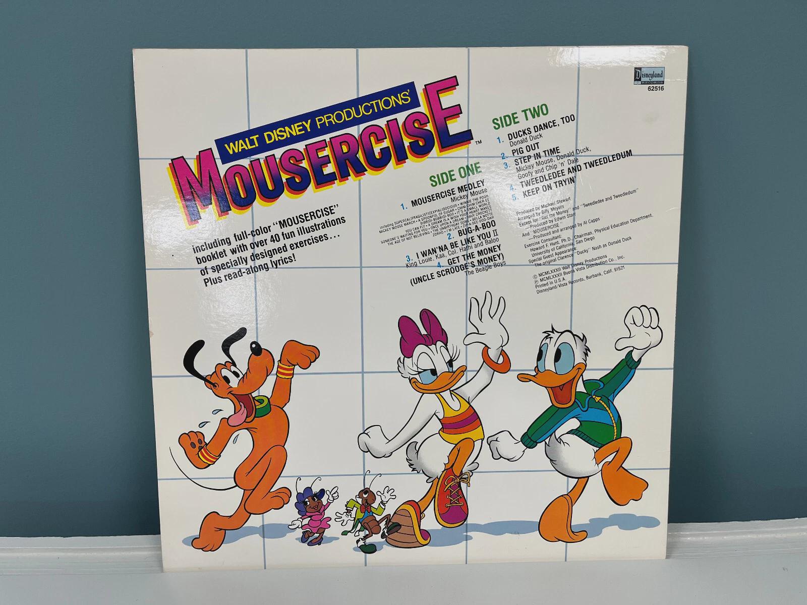 Mousercise: Walt Disney/vista Records LP W/40 Exercise - Etsy