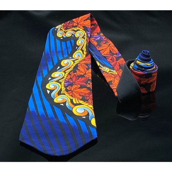 Rush Limbaugh No Boundaries Fall Leaves Silk Tie - image 2