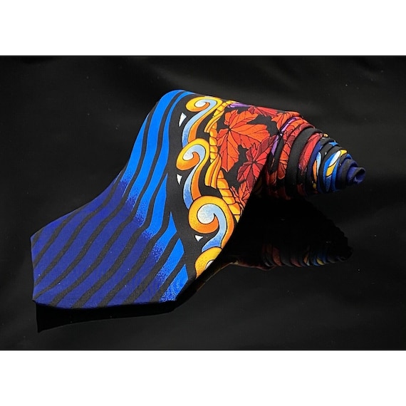 Rush Limbaugh No Boundaries Fall Leaves Silk Tie - image 1