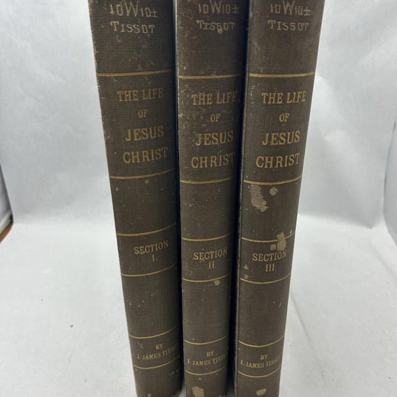 Life of Christ 1839 キリスト教 アンティーク　聖書 Antique 3 Volume Set the Life of Jesus Christ by J. James Tissot