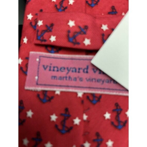 Vineyard Vines Boys Anchor Red Blue Tie - image 3