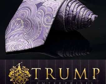 Donald  J Trump Signature collection Paisley Purple Tie 60.5"