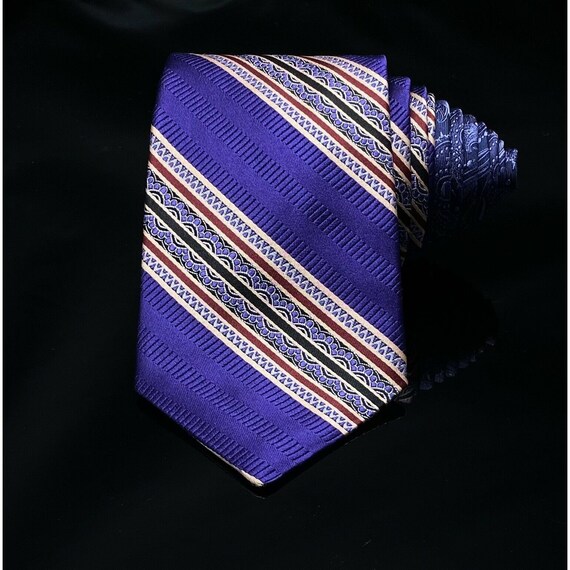 Robert Graham Stripe Royal Purple Classic Tie - image 5