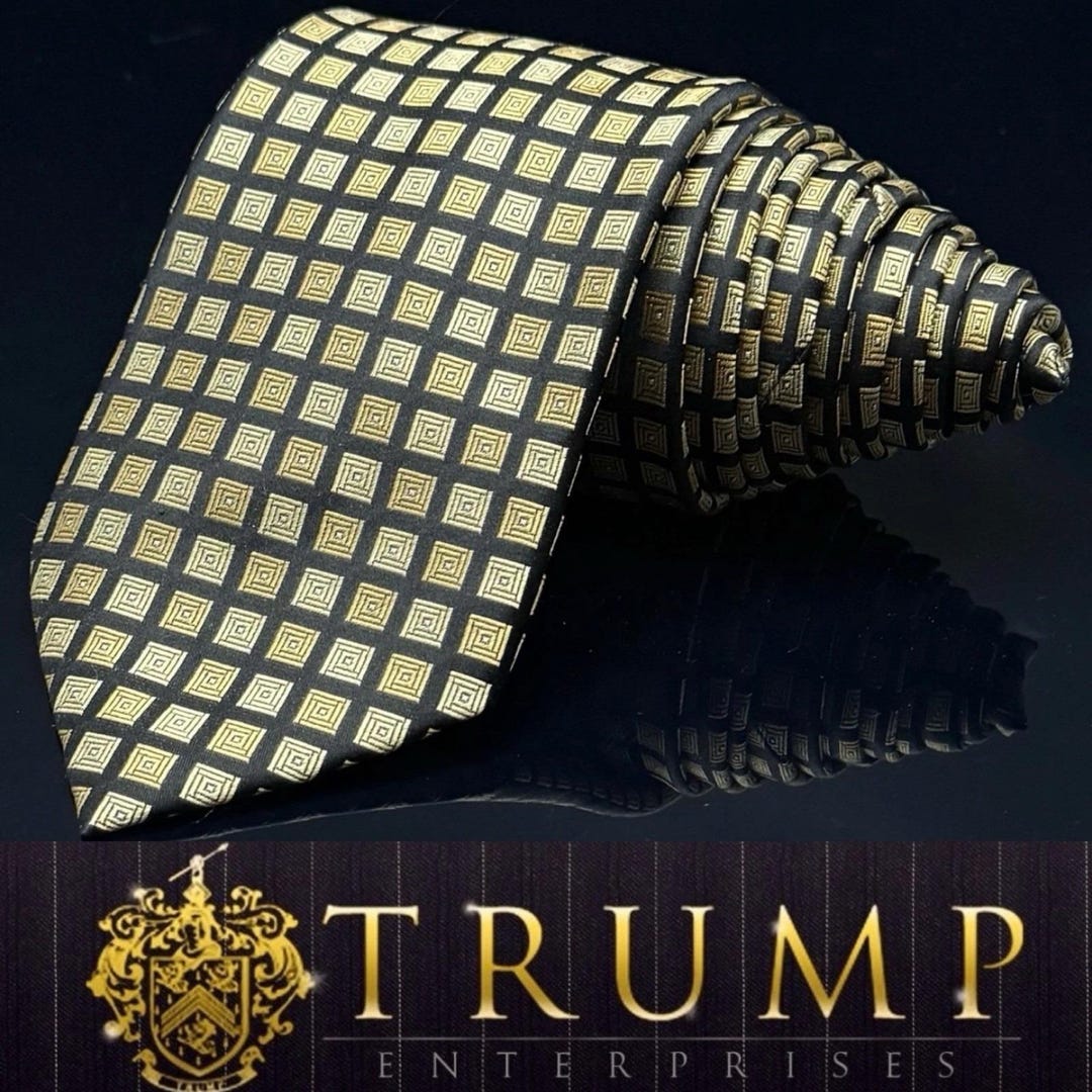 Donald J Trump Signature Collection Donald J. Trump Signature Collection Necktie - Black/gold Geometric 100 ...
