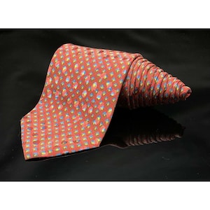 Brioni Flora Diamond Emblem Silk Tie Italy 60”