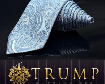 Donald  J Trump Signature Collection Blue Paisley Tie 60"