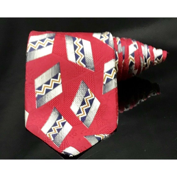 Robert Talbott Best Studio Square Red Silver   Da… - image 2