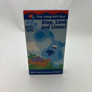 Blue&#39;s Clues - Stop, Look and Listen! VHS Tape 2000 Nick Jr Nickelodeon Steve