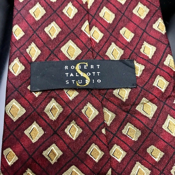 Robert Talbott Best Studio Silk Bright Red USA Da… - image 4