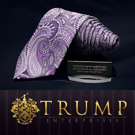 Donald Trump High End Purple Paisley DESIGNER NEC… - image 1