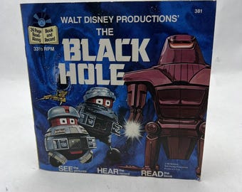 Vintage Walt Disney The Black Hole Zien, horen en lezen, boek en plaat