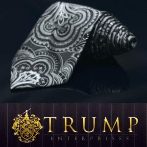 Donald J. Trump Men&#39;s Tie Black/Paisley Width 4” Length 60”