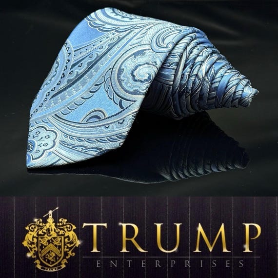 Cravate En Soie Donald J. Trump Collection Signature - Motif Paisley Noir, Occasion Homme