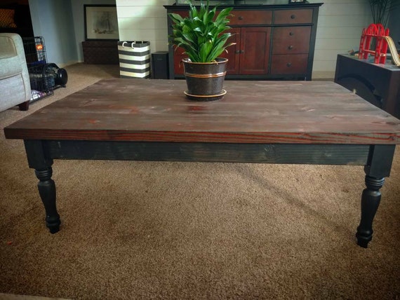 Rustic Farmhouse Coffee Table Solid Wood