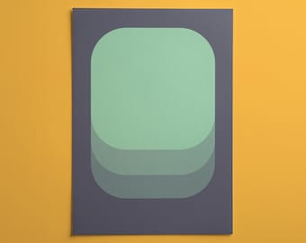 Lámina decorativa abstracta con capas / Póster neutro y relajante / Decoración minimalista para el hogar y el dormitorio