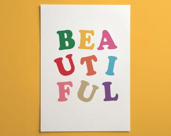 Lámina con cita inspiradora y tipografía elegante / Póster motivacional para pared / Decoración elegante para el hogar y la oficina