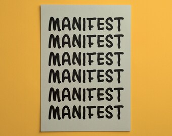 Lámina decorativa con tipografía impactante / Póster inspirador / Decoración moderna para el hogar y el dormitorio